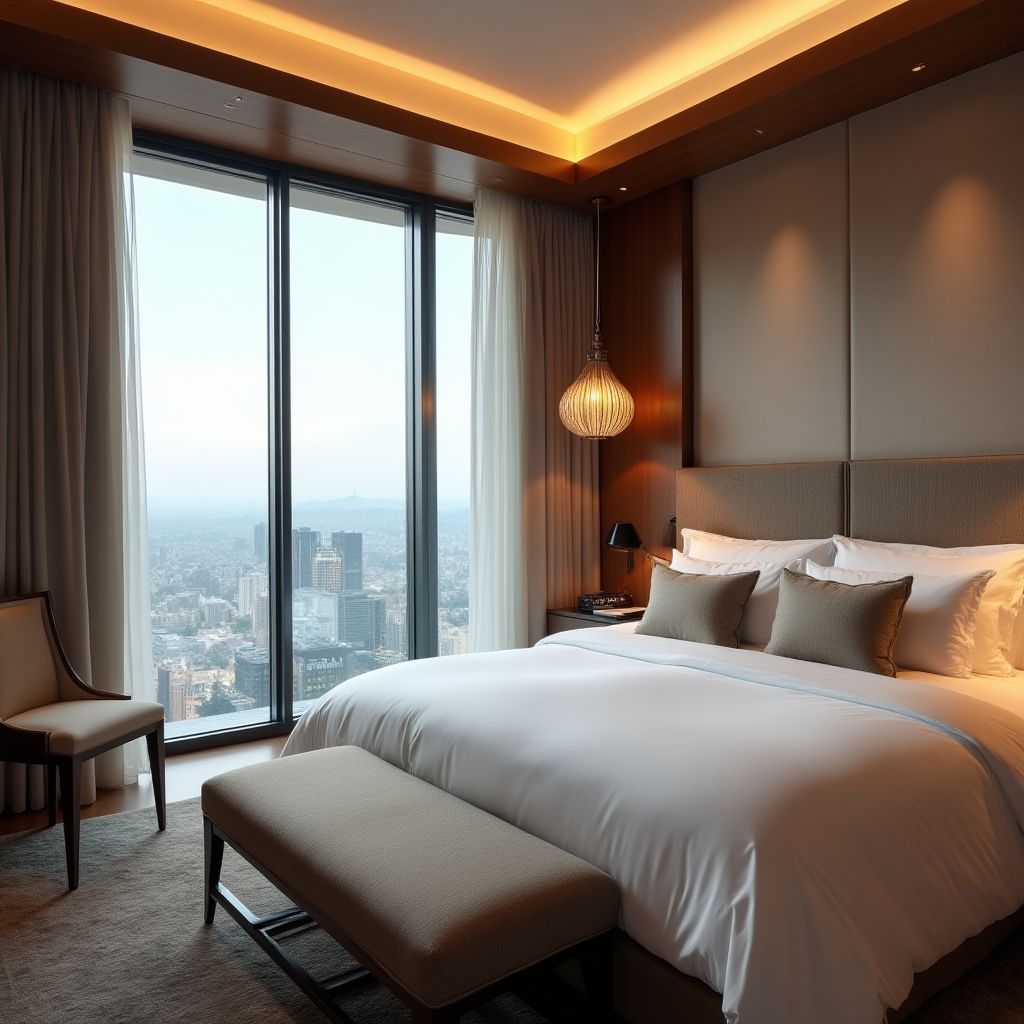 Chambre de luxe avec vue panoramique