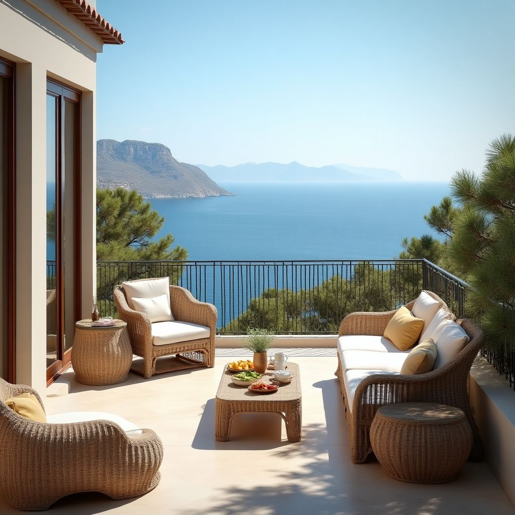 Terrasse privée avec vue spectaculaire